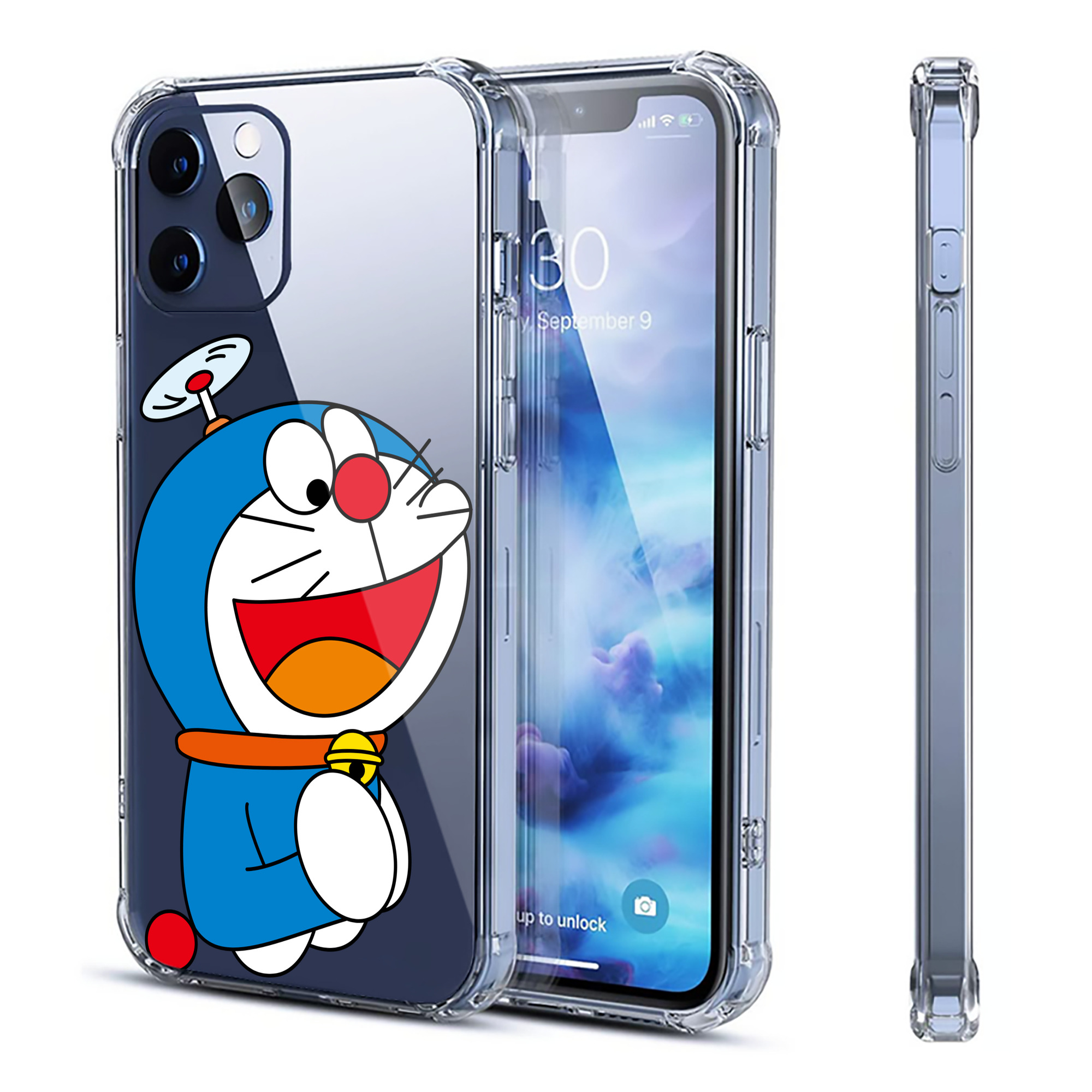 （画像用） ドラえもん Doraemon 【iPhone 12シリーズ対応】透明スマホケース（クリアソフトケース）
